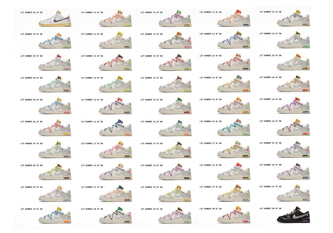 買鞋也要抽盲盒？Off-White™ x Nike 「THE 50」帶你重新認識經典鞋款 Dunk