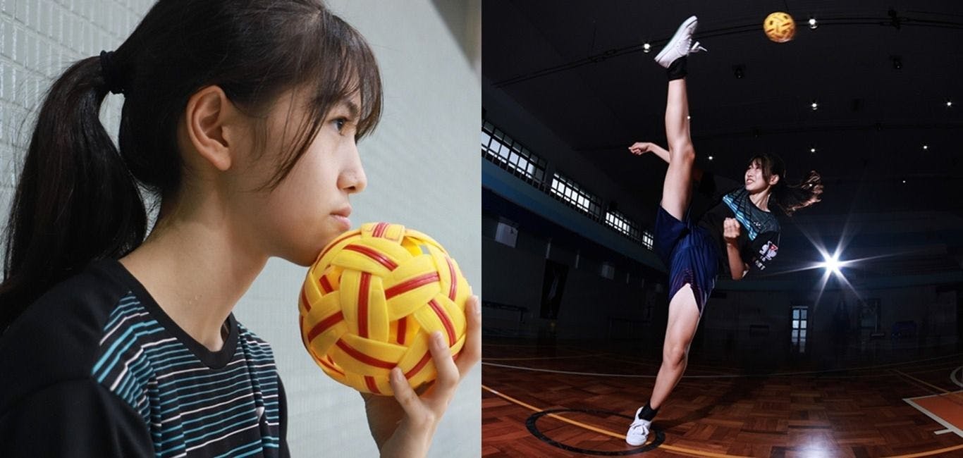 飛踢的排球？空中格鬥超炫技，快來跟日本妹尬藤球！